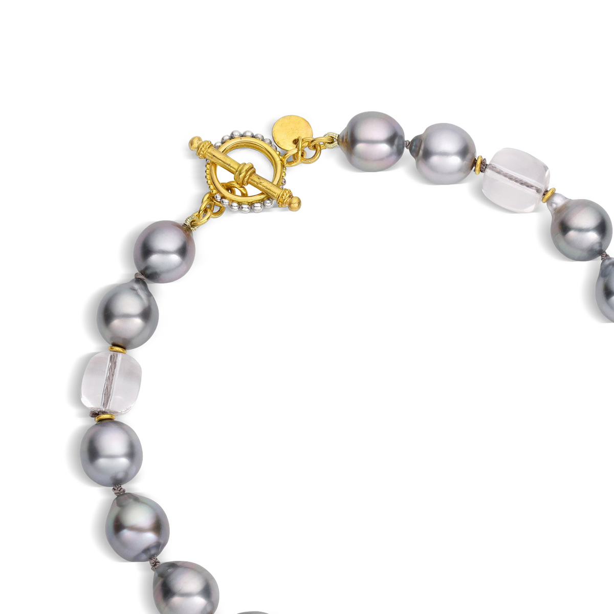 Baroque Tahitian Pearl & Kunzite Necklace
