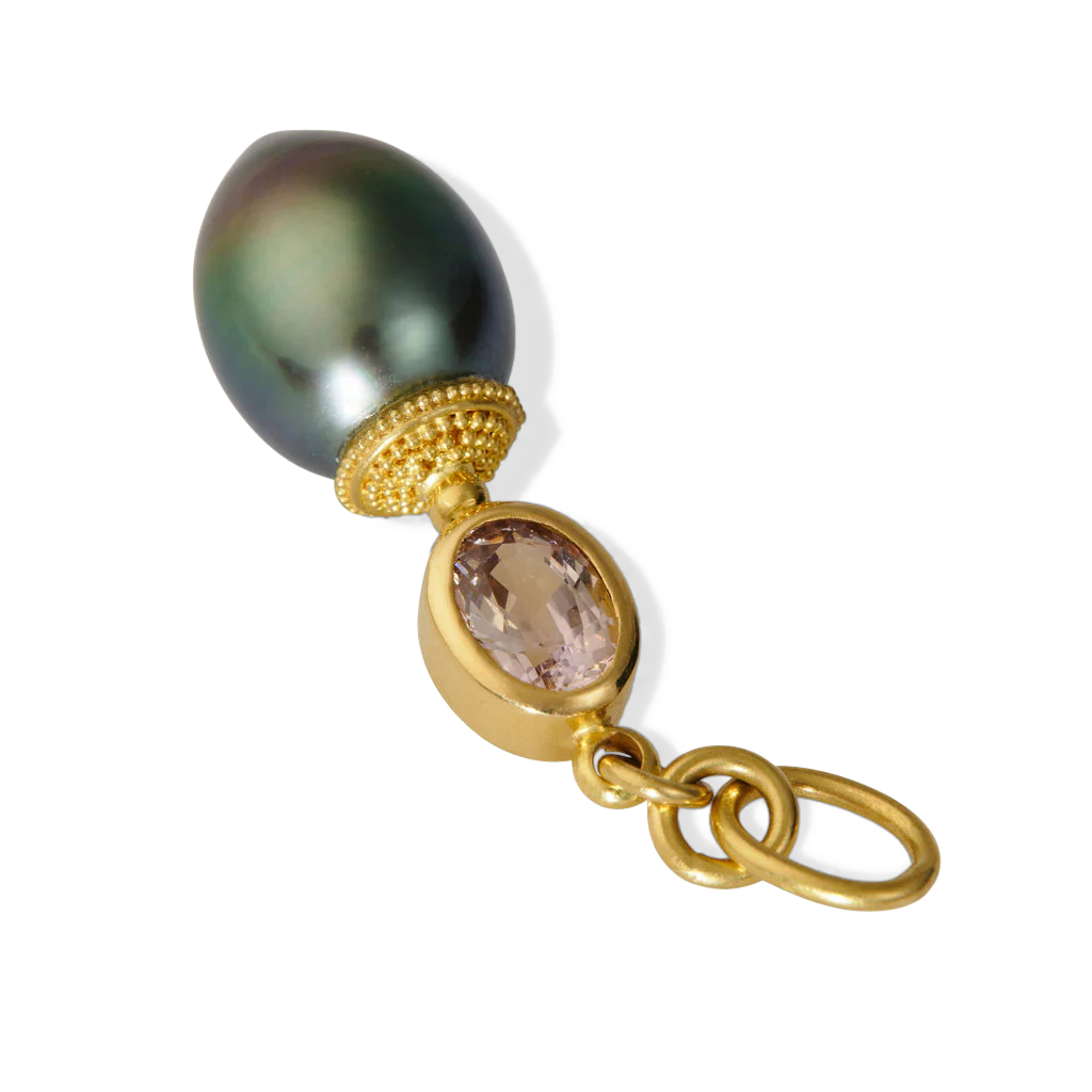 An alternate view of the Bronze Pearl charm.