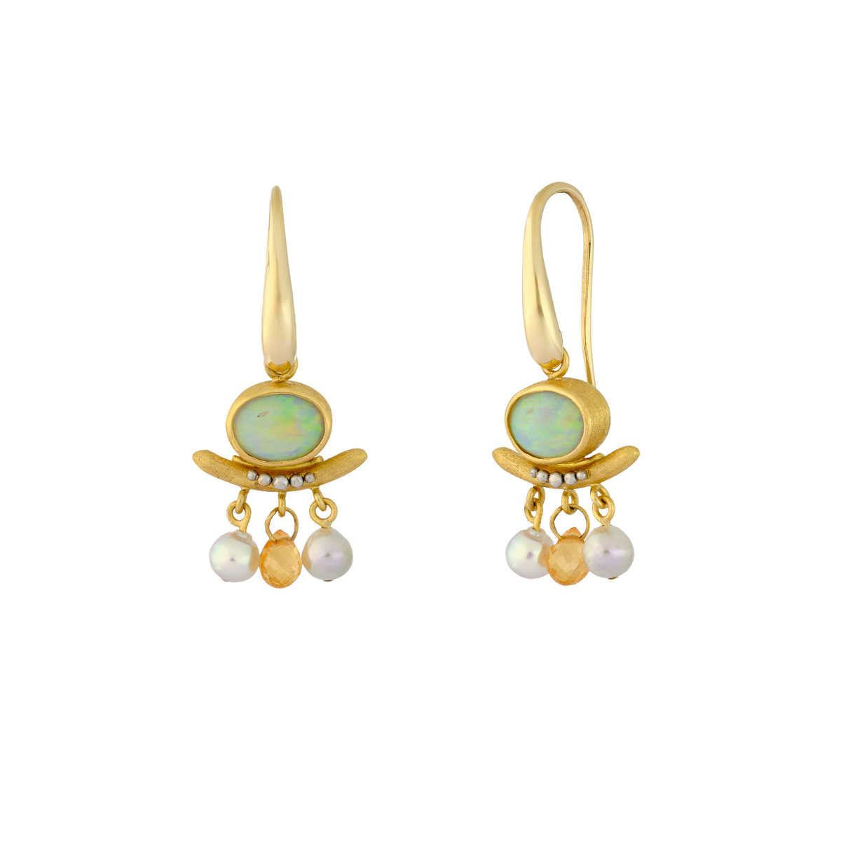 White Opal Crotalia Earrings