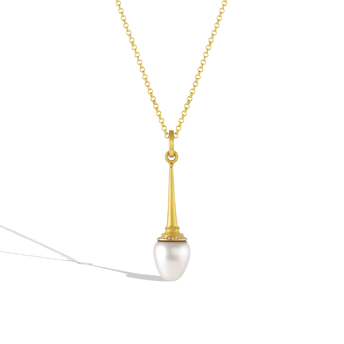 Diamond Loupe Pearl Charm