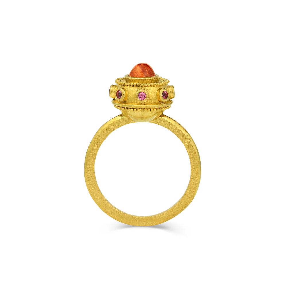 Side view of Electra Orb ring.