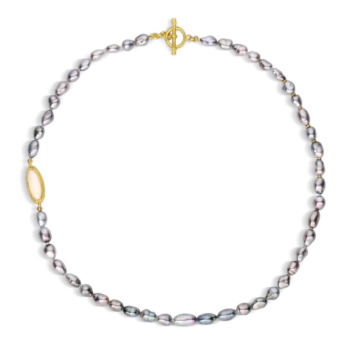 Ombré Keshi Pearl Station Necklace