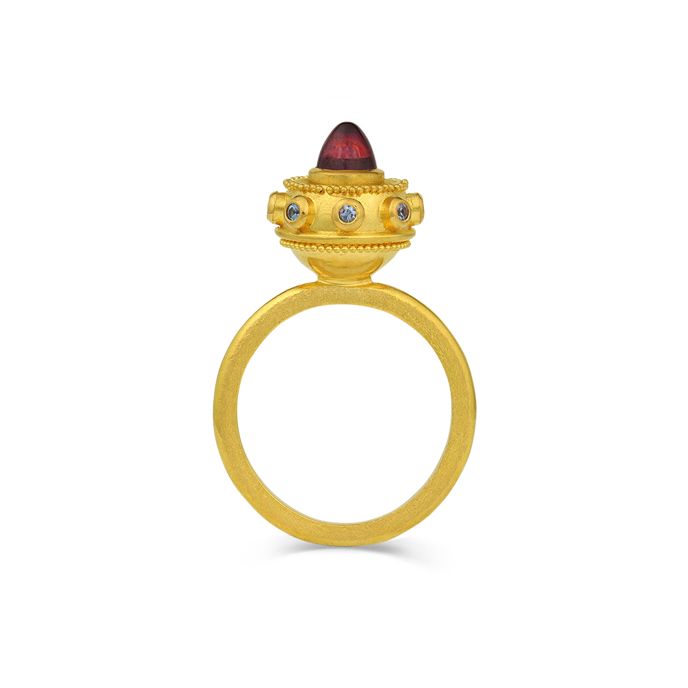 Side view of the Granat Orb ring.