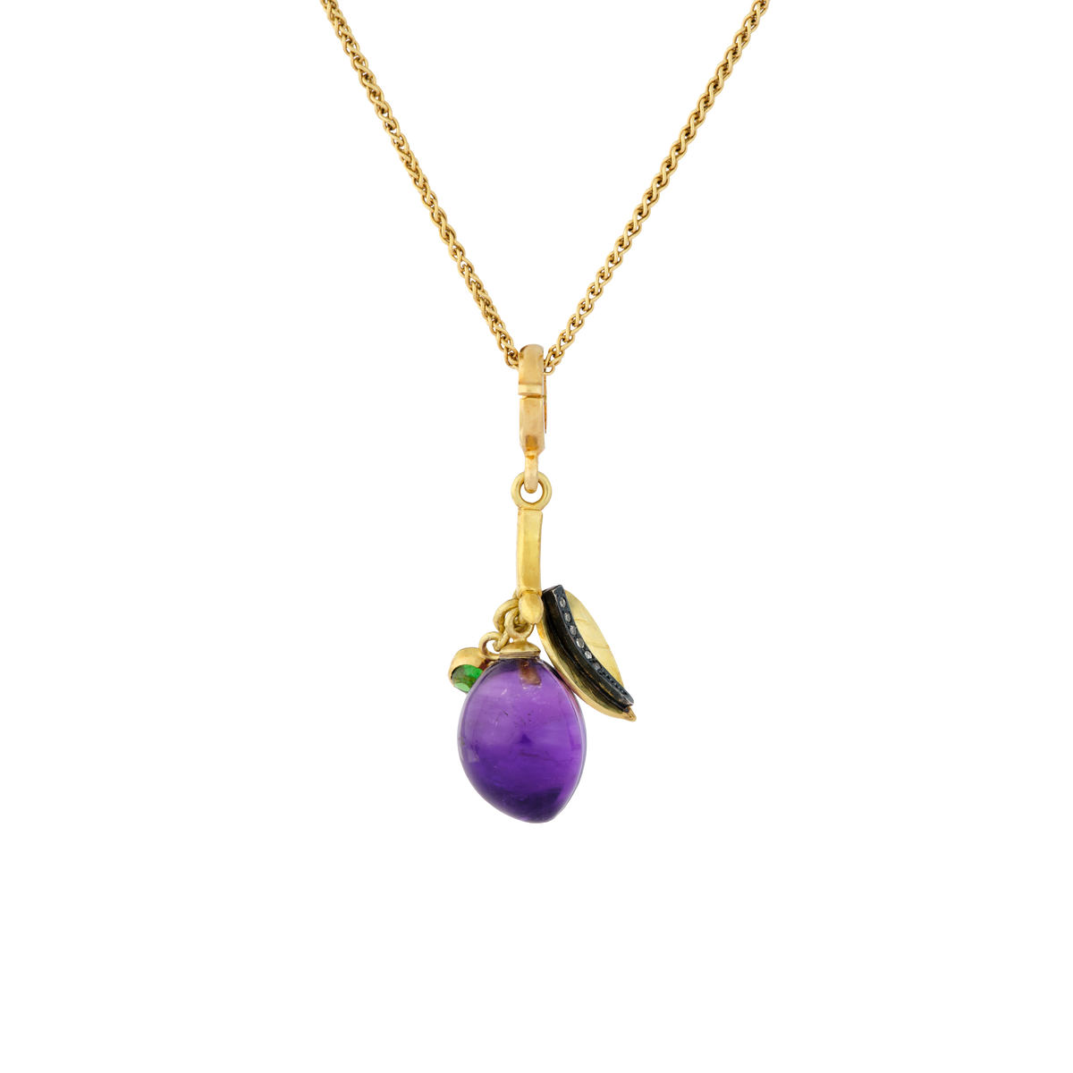 An alternate view of the Pomona's Plum charm.