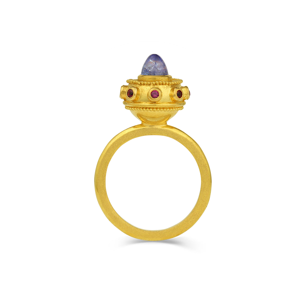 Side view of the Violet Orb ring.
