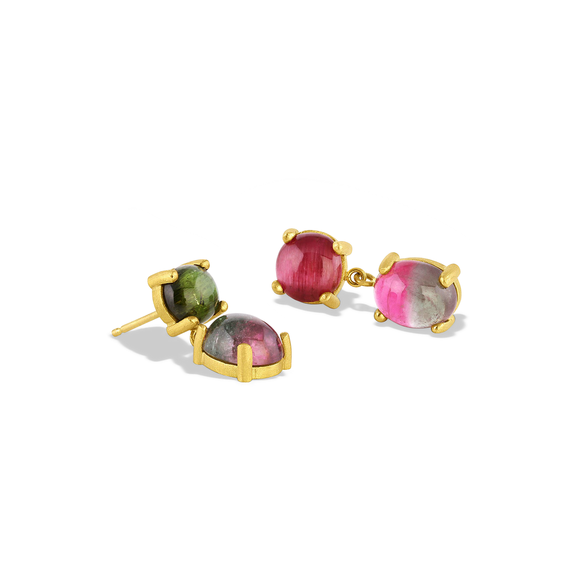 Alternatr view of the Watermelon Tourmaline Drops.